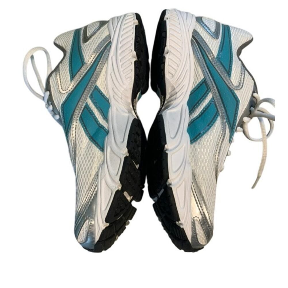 Reebok DMX Foam White Gray Blue Athletic Running Shoes Sneakers Size 7.5